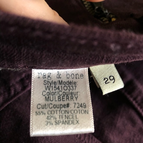 rag & bone Mulberry Jeans 29 - Picture 8 of 8